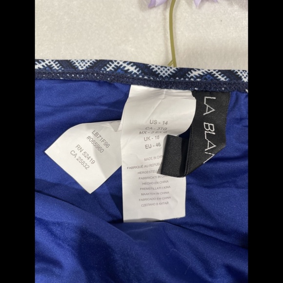 NEW La Blanca Designer Jeans‎ Side Shirred Hipster Bikini Bottom [SZ 14 US ] - Picture 8 of 12